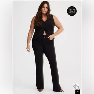 Torrid black studio luxe boot cut trousers 18S